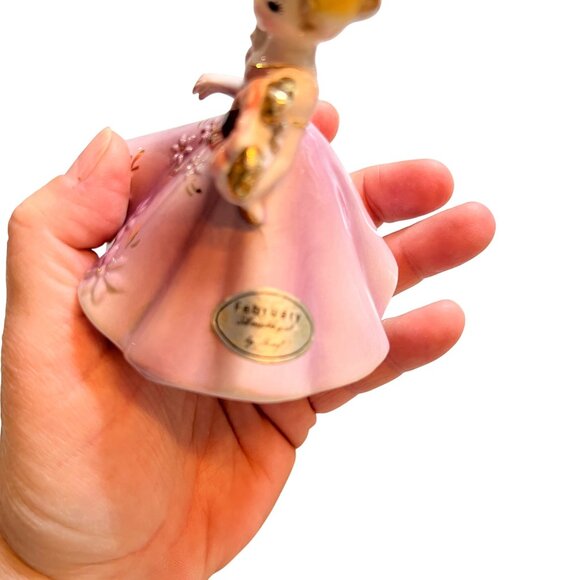 Vintage Josef Originals February Birthday Girl Doll Figurine Porcelain Dress - Picture 6 of 10